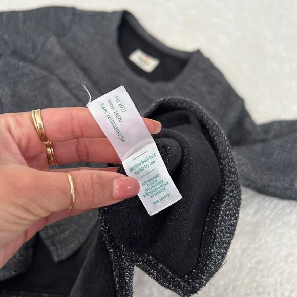 Marine Layer Chill Textured Sweatshirt Anthracite Gray Womens Sz XS - Picture 7 of 7